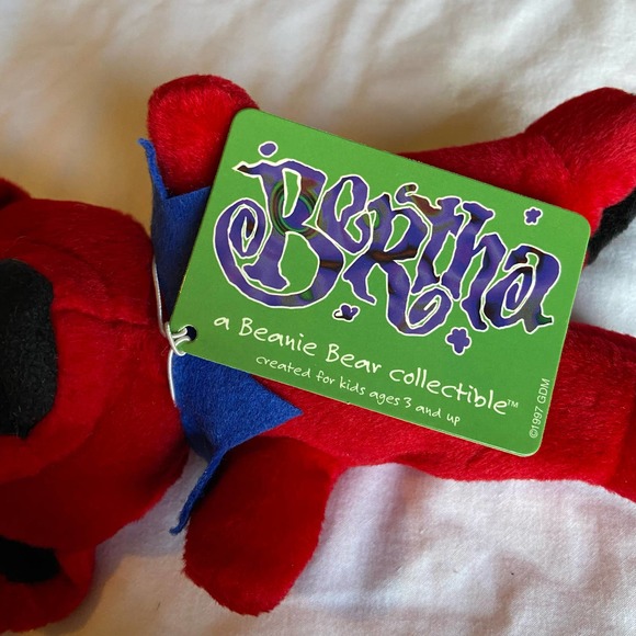 Grateful Dead Bertha Bear Bean Liquid Blue Collectibles Vintage Rtd NewOld Stock - Picture 3 of 9